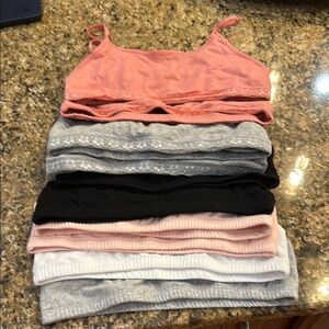 Lot of 10 Girls Old Navy Lace and Plain Trim Camisole Bras XL 14-16